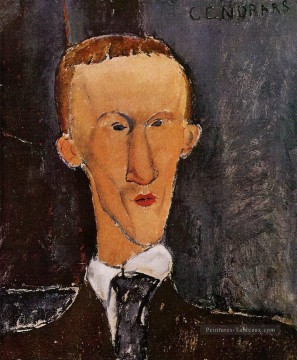 portrait Tableau Peinture - Portrait de Blaise cendrars 1917 Amedeo Modigliani